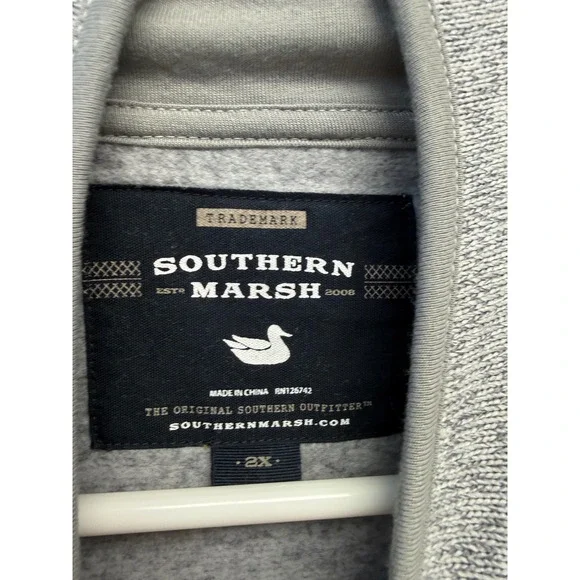 Southern Marsh Bozeman FieldTec Vest Mens 2XL Light Gray Full Zip Fleece NWT - Picture 3 of 4